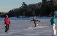 Connor, Hillary and Karlene skate