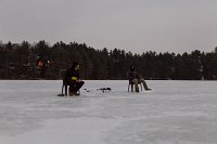 Doug and Terry go ice fishing in the middle of the night (it was actually pitch black)