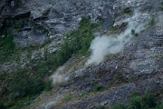 A rockfall in action - Geirangerfjord