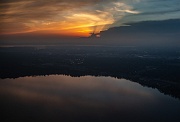 Departing Dorval, over Lac Saint Louis